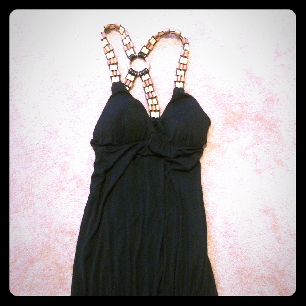 Black beaded dress